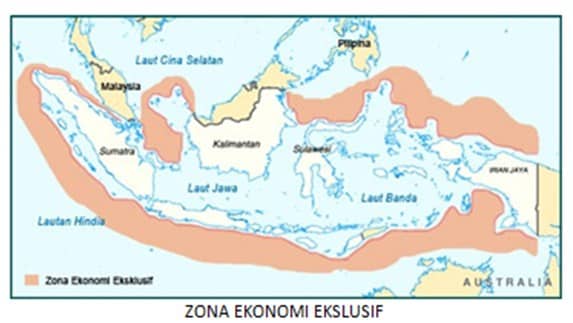 Batas wilayah laut indonesia berdasarkan zee sepanjang
